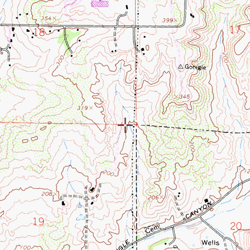 Topographic Map of Carmel Creek Park, CA