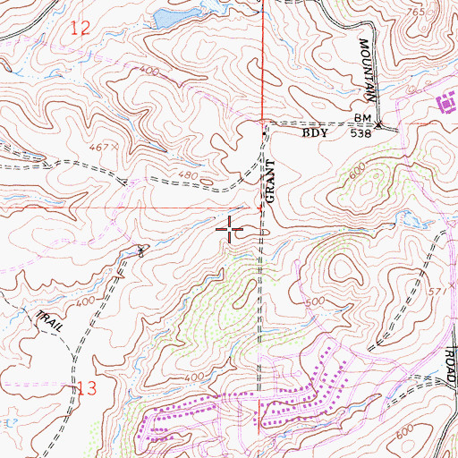 Topographic Map of Deer Canyon Elementary School, CA