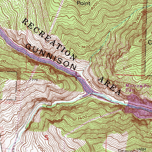 Topographic Map of Mesa Creek, CO