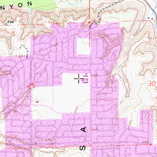 Topographic Map of Ericson Elementary School, CA