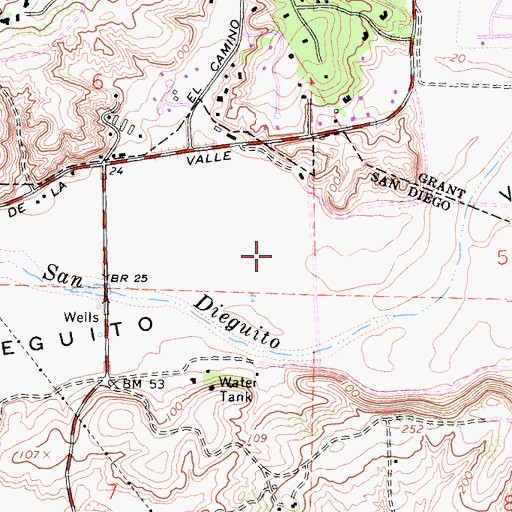 Topographic Map of Fairbanks Ranch Country Club, CA