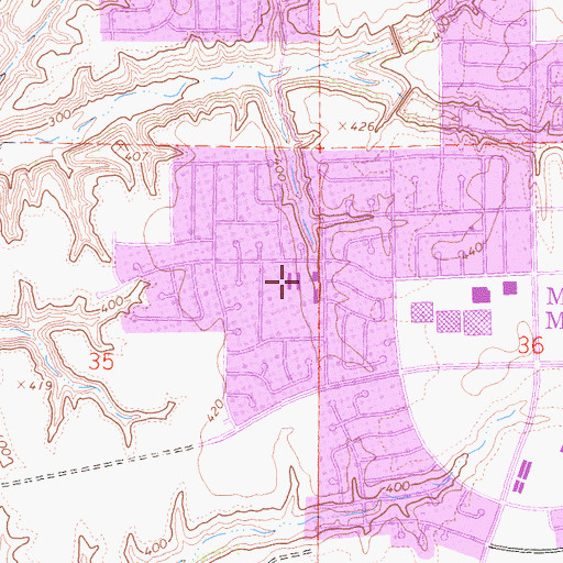 Topographic Map of Hickman Elementary School, CA