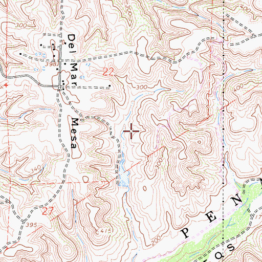 Topographic Map of Los Penasquitos Canyon Preserve, CA