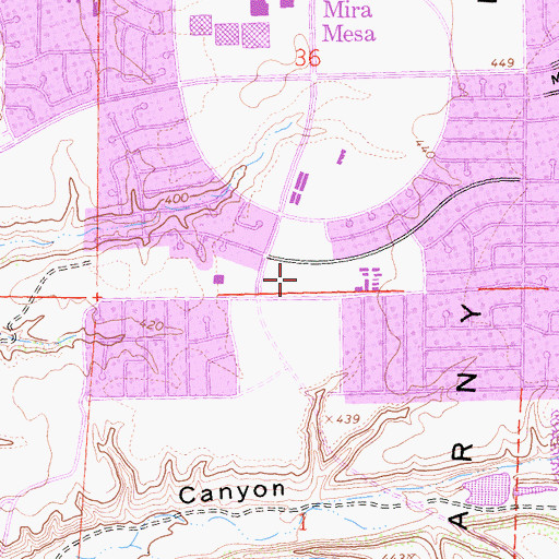 Topographic Map of Mesa Verde Park, CA