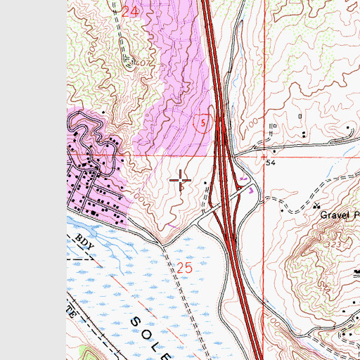 Topographic Map of Plaza Carmel Shopping Center, CA