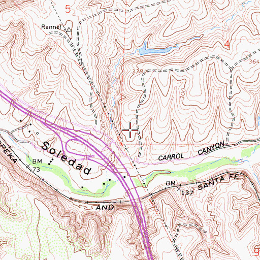 Topographic Map of San Diego Technical Center, CA