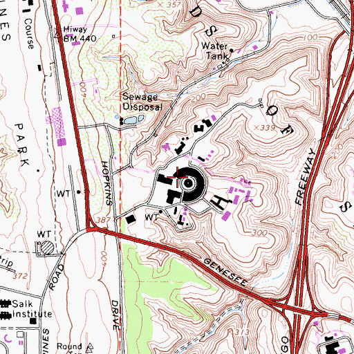 Topographic Map of Scripps Clinic and Research Foundation, CA
