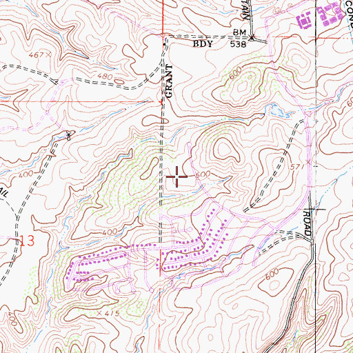 Topographic Map of Sundance Elementary School, CA