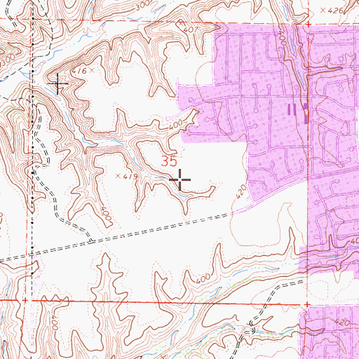 Topographic Map of Winterwood Lane Park, CA