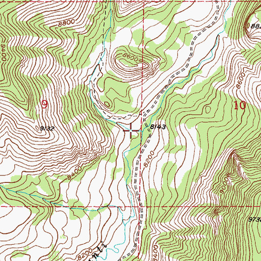 Topographic Map of Mill Creek, CO