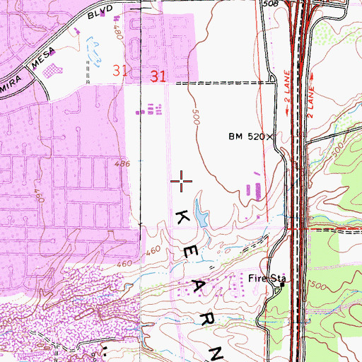 Topographic Map of Flanders Park, CA