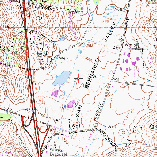 Topographic Map of Kit Carson Park, CA