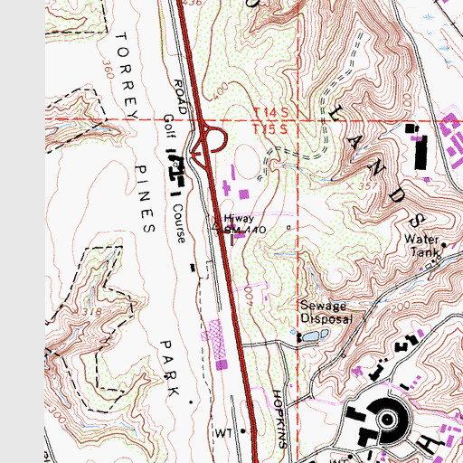 Topographic Map of The Burnham Institute, CA