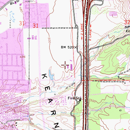 Topographic Map of San Diego Miramar College, CA