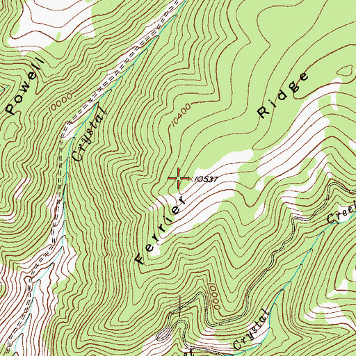 Topographic Map of Ferrier Ridge, CO