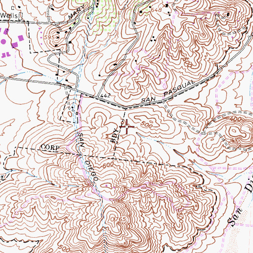 Topographic Map of Orfila Vineyards, CA