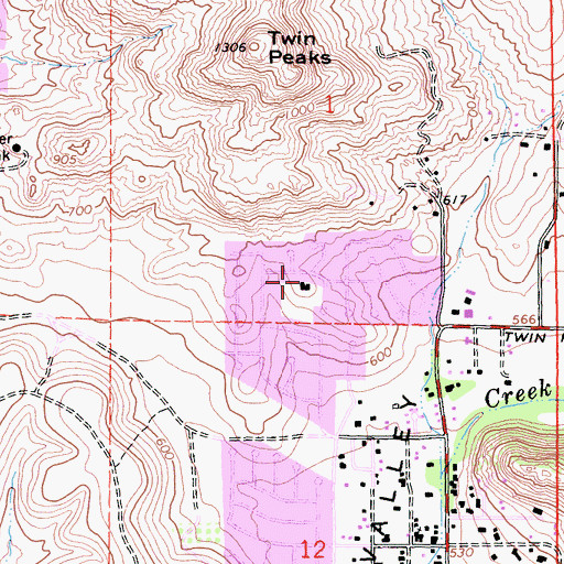 Topographic Map of Poway Adult School, CA