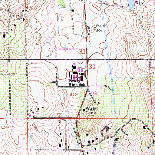 Topographic Map of Poway Performing Arts Center, CA