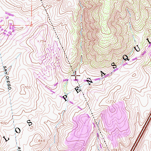 Topographic Map of Penasquitos Nazarene Church, CA