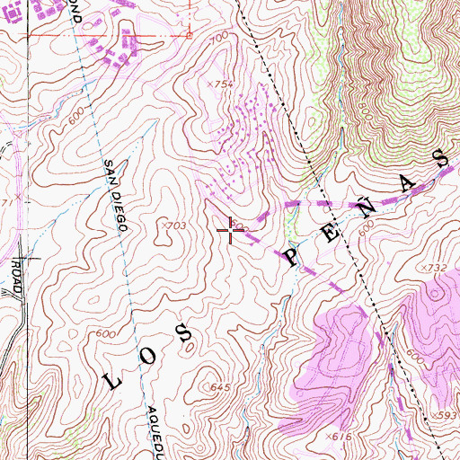 Topographic Map of Rancho Penasquitos, CA