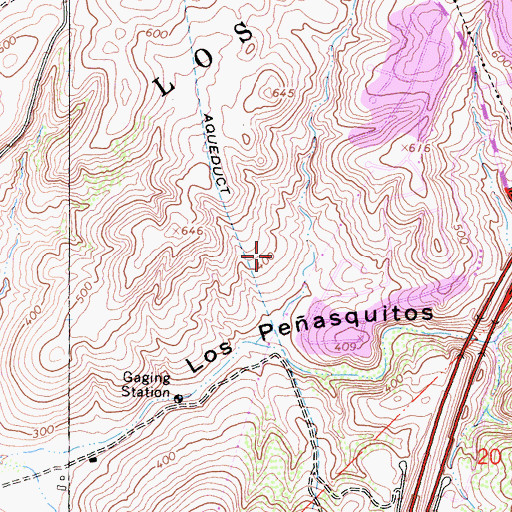 Topographic Map of Ridgewood Park, CA