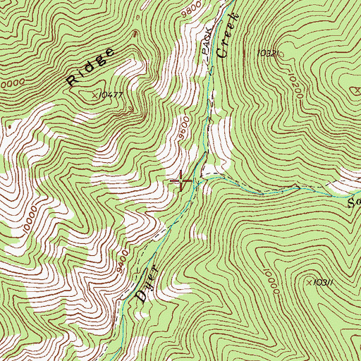 Topographic Map of South Dyer Creek, CO