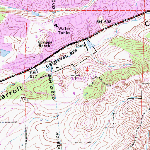 Topographic Map of Alliant International University - San Diego, CA