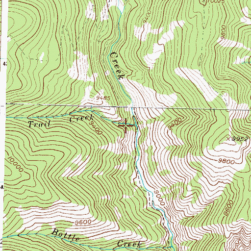 Topographic Map of Trail Creek, CO