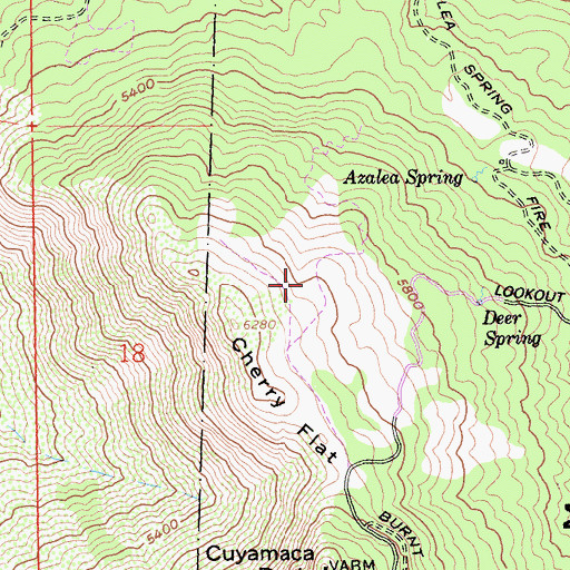 Topographic Map of Conejos Spring, CA