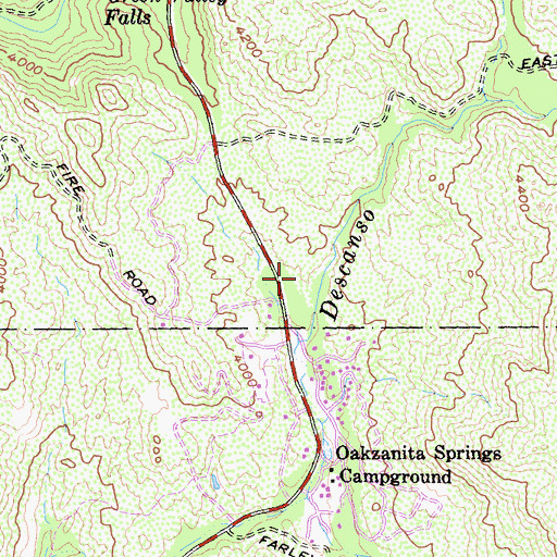 Topographic Map of Descanso Creek East Trail, CA