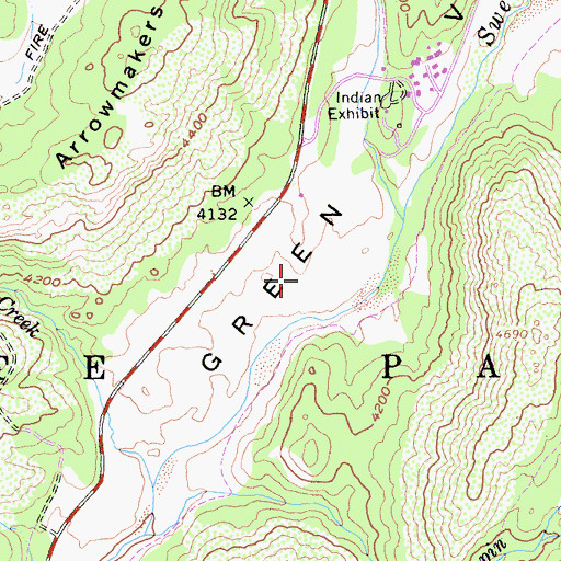 Topographic Map of East Side Trail, CA