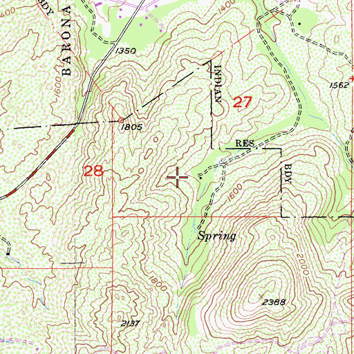Topographic Map of Lakeside County Park, CA