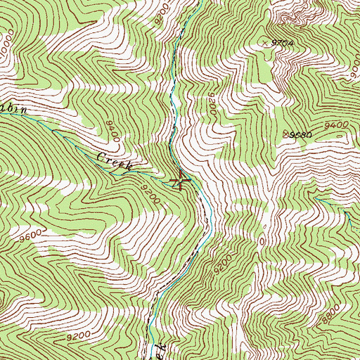 Topographic Map of Cabin Creek, CO