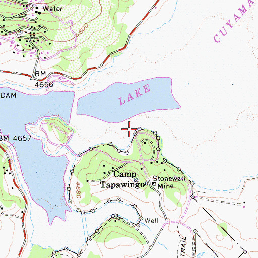 Topographic Map of Minshall Trail, CA