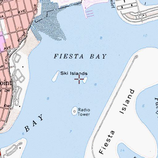 Topographic Map of East Ski Island, CA