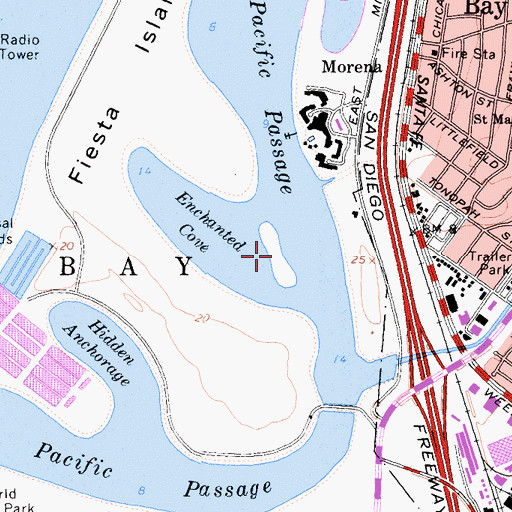 Topographic Map of Enchanted Isle, CA