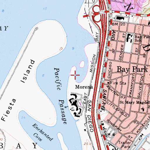 Topographic Map of Leisure Lagoon, CA