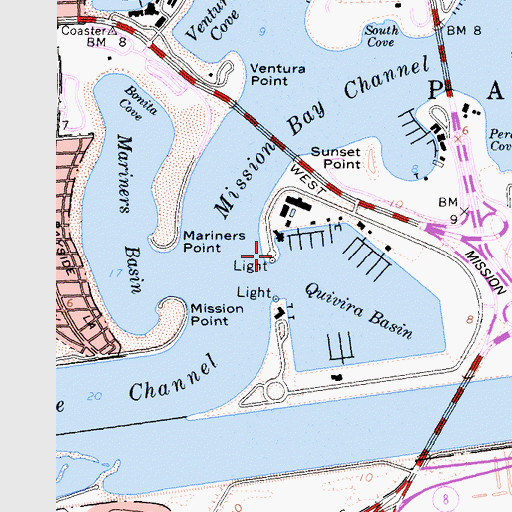 Topographic Map of Quivira Point, CA