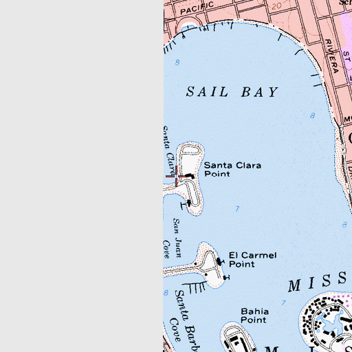 Topographic Map of Santa Clara Point Community Park, CA