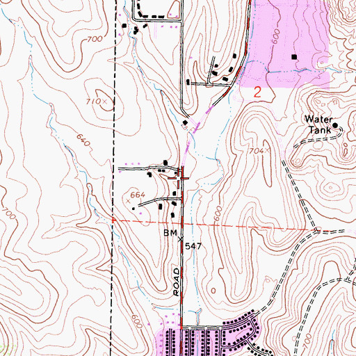 Topographic Map of Abraxas Continuation High School, CA