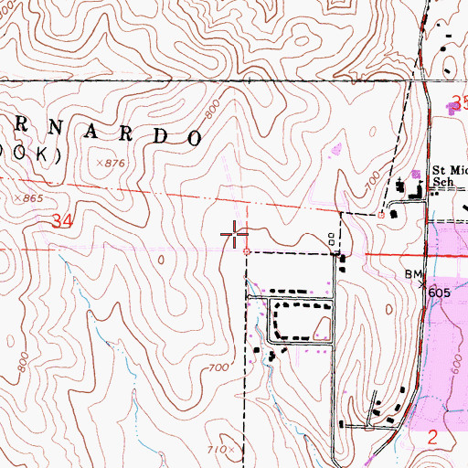 Topographic Map of Alta Carmel Shopping Center, CA