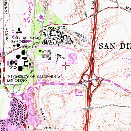 Topographic Map of Childrens Museum of San Diego, CA