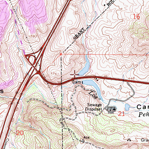 Topographic Map of Duck Pond, CA