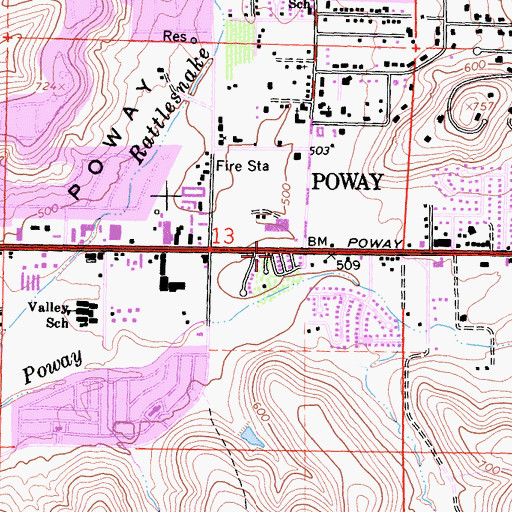 Topographic Map of Haleys Trailer Ranch, CA