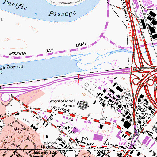 Topographic Map of Presidio Ruins, CA