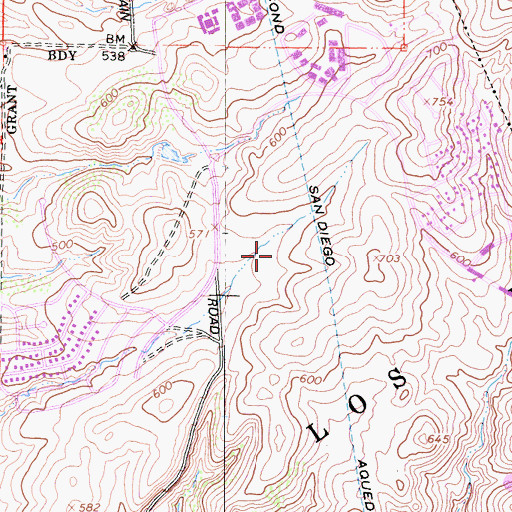 Topographic Map of Rancho Penasquitos Branch San Diego Public Library, CA