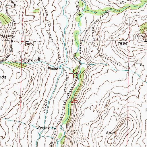 Topographic Map of Saddle Creek, CO