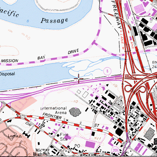 Topographic Map of Serra Cross, CA