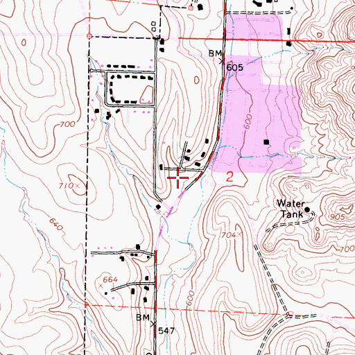 Topographic Map of Twin Peaks Plaza Shopping Center, CA