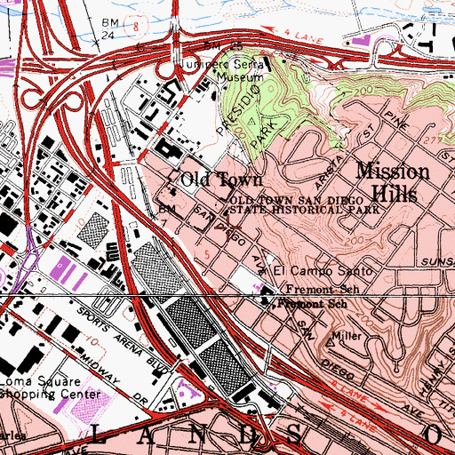 Topographic Map of Whaley House, CA